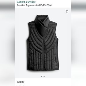 Market and spruce stitch fix black puffer vest
